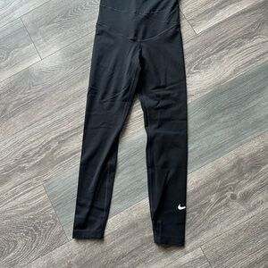 Nike Black Leggings with White Logo- MATERNITY SIZE XS short